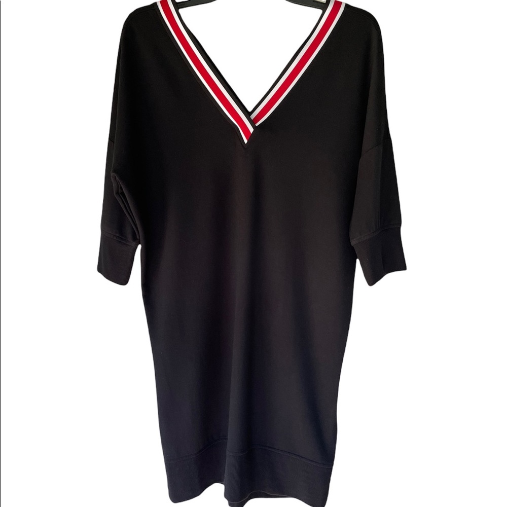 EXPRESS BODY CONTOUR V-NECK MINI DRESS - Picture 2 of 5